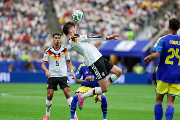 Kai Havertz (Germany) controls the ball during the FIFA World Cup, WM, Weltmeisterschaft, Fussball 2026 Group E match between Germany and Curacao at Houston Stadium on June 14, 2026 in Houston, United States. (Photo by Torbjorn Tande DeFodi Images) -