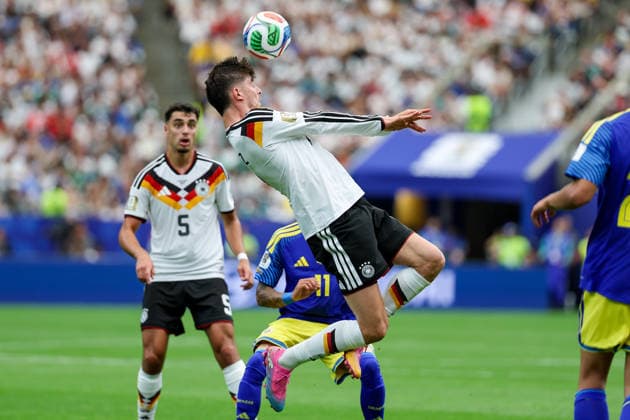 Kai Havertz (Germany) controls the ball during the FIFA World Cup, WM, Weltmeisterschaft, Fussball 2026 Group E match between Germany and Curacao at Houston Stadium on June 14, 2026 in Houston, United States. (Photo by Torbjorn Tande DeFodi Images) -