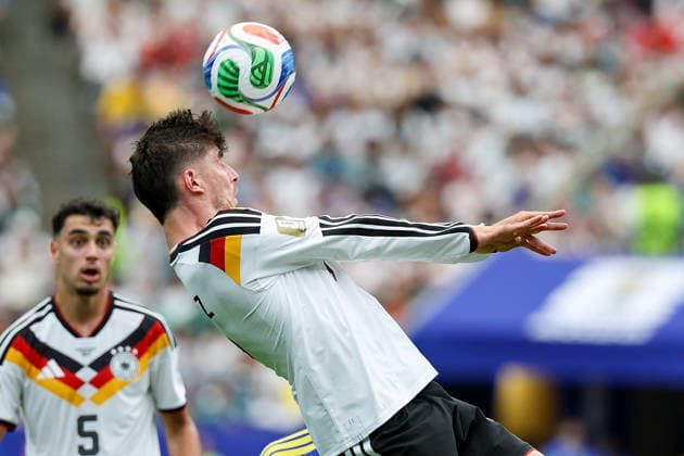 Kai Havertz (Germany) controls the ball during the FIFA World Cup, WM, Weltmeisterschaft, Fussball 2026 Group E match between Germany and Curacao at Houston Stadium on June 14, 2026 in Houston, United States. (Photo by Torbjorn Tande DeFodi Images) -