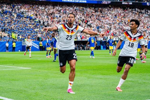 FIFA Fussball Weltmeisterschaft 2026, Gruppe E, Spiel 1, Deutschland vs. Curacao, 14.06.2026 im NRG Stadium in Houston, Texas Tor zum 1:0 durch Felix Nmecha