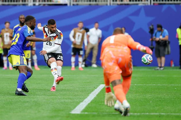 Deniz Undav (Germany) scores the team s sixth goal during the FIFA World Cup, WM, Weltmeisterschaft, Fussball 2026 Group E match between Germany and Curacao at Houston Stadium on June 14, 2026 in Houston, United States. (Photo by Torbjorn Tande DeFodi Images) -