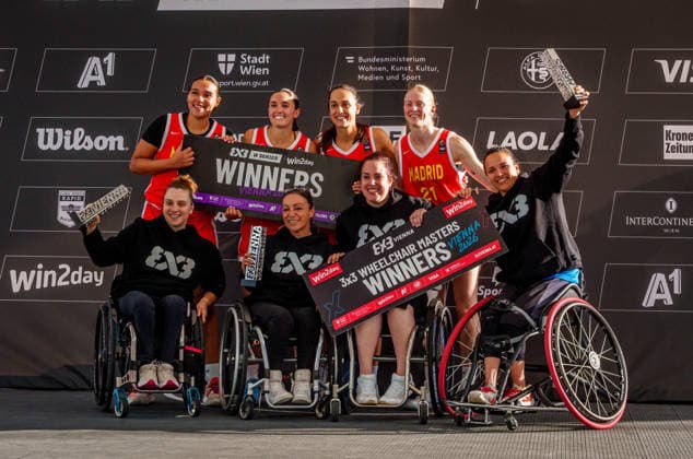 BASKETBALL - FIBA 3x3 World Tour VIENNA,AUSTRIA,14.JUN.26 - BASKETBALL - FIBA 3x3 World Tour. Image shows the teams of Madrid.  GEPAxpictures xEdgarxEisner