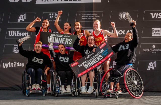BASKETBALL - FIBA 3x3 World Tour VIENNA,AUSTRIA,14.JUN.26 - BASKETBALL - FIBA 3x3 World Tour. Image shows the teams of Madrid.  GEPAxpictures xEdgarxEisner
