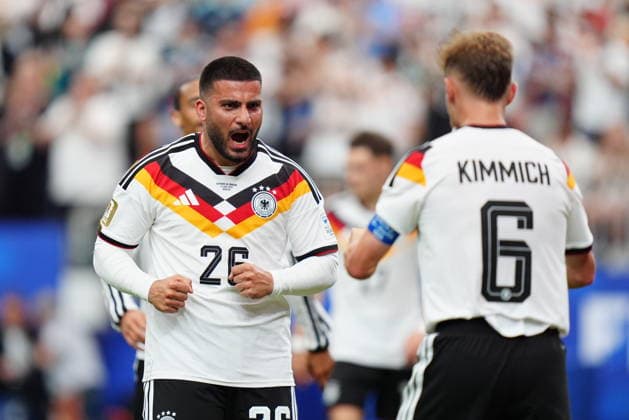 Germany v Curacao - FIFA World Cup, WM, Weltmeisterschaft, Fussball 2026 - Group E HOUSTON, UNITED STATES - JUNE 14: Deniz Undav of Germany celebrates with Kimmich after scoring a goal during the 2026 FIFA World Cup First Stage Group E match between Germany and Curacao at NRG Stadium (Houston Stadium) in Houston, Texas, United States on June 14, 2026. Hakan Akgun Anadolu Texas United States. Editorial use only. Please get in touch for any other usage.  Copyright: x2026xAnadoluxHakanxAkgunx