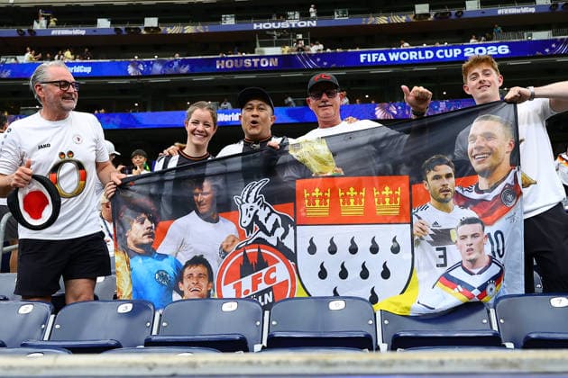 Germany fans cheer on their team ahead of the FIFA World Cup, WM, Weltmeisterschaft, Fussball match between Germany and Curazao at NRG Stadium de Houston (Texas, United States, 14 June 2026. Germany vs Curazao !ACHTUNG: NUR REDAKTIONELLE NUTZUNG!  Copyright: xCARLOSxRAMIREZx GRAF8258 0859102089st