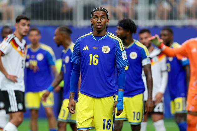 Jearl Margaritha (Curacao) looks on during the FIFA World Cup, WM, Weltmeisterschaft, Fussball 2026 Group E match between Germany and Curacao at Houston Stadium on June 14, 2026 in Houston, United States. (Photo by Torbjorn Tande DeFodi Images) -