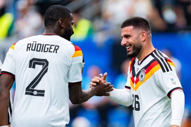 FIFA Fussball Weltmeisterschaft 2026, Gruppe E, Spiel 1, Deutschland vs. Curacao, 14.06.2026 im NRG Stadium in Houston, Texas Tor zum 6:1 durch Deniz Undav hier mit Toni Rüdiger Aleksandar Pavlovic und Nico Schlotterbeck