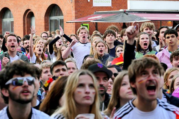 14.06.2026, Berlin - Deutschland. Public Viewing Fußball-WM der Männer in der Kulturbrauerei im Prenzlauer Berg.