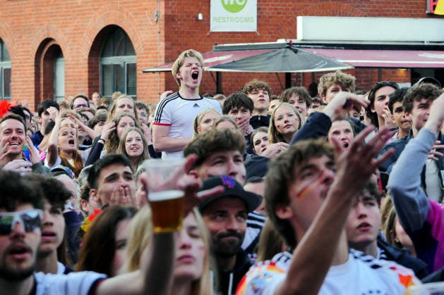 14.06.2026, Berlin - Deutschland. Public Viewing Fußball-WM der Männer in der Kulturbrauerei im Prenzlauer Berg.