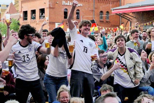 14.06.2026, Berlin - Deutschland. Public Viewing Fußball-WM der Männer in der Kulturbrauerei im Prenzlauer Berg.