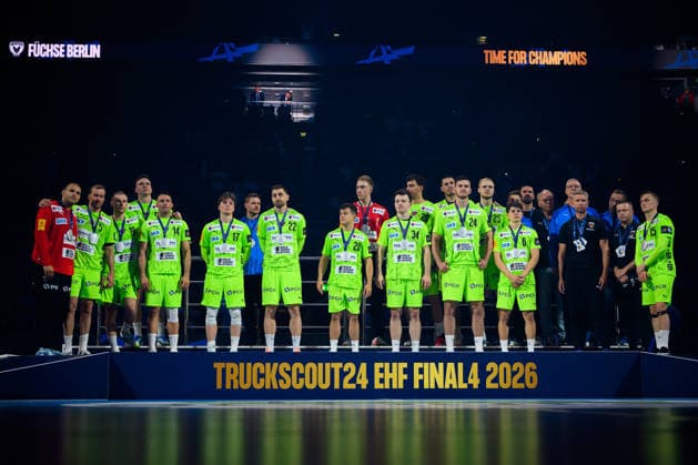Koeln, Deutschland: Handball EHF CL Final 4 - Finale - Barca - Fuechse Berlin die Mannschaft von Berlin Koeln Lanxess Arena Nordrhein-Westfalen Deutschland