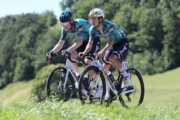 14.06.2026 Leuggern AG , SCHWEIZ, Radsport 62. GP Gippingen Ole Theiler GER (li) und Mauro Brenner GER Team Rembe Rad Net