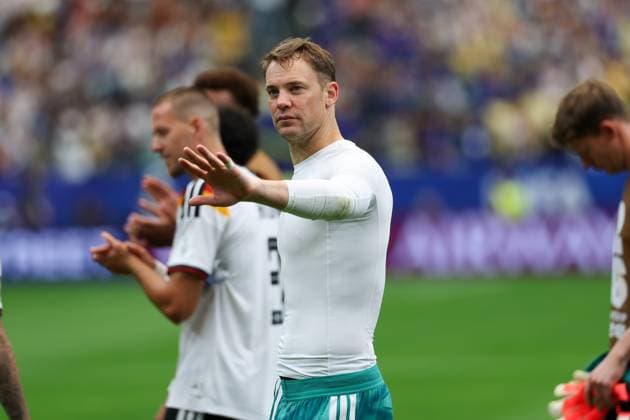 Schlussjubel, die Mannschaft feiert ihren Sieg, Ehrenrunde, Manuel Neuer 1 (Deutschland), Deutschland vs. Curacao, Fussball, Weltmeisterschaft 2026, Gruppenphase, 14.06.2026 Houston Texas USA