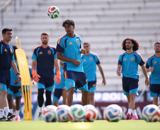 Spain Training And press conference, PK, Pressekonferenz - FIFA World Cup, WM, Weltmeisterschaft, Fussball 2026 Lamine Yamal participates in Spain s open training session ahead of their first game of the 2026 World Cup against Cape Verde at Kennesaw State University in Atlanta, Georgia, on June 14, 2026. United States  Copyright: xMIxNewsx originalFilename:fletcher-spainope260614_nplsE.jpg
