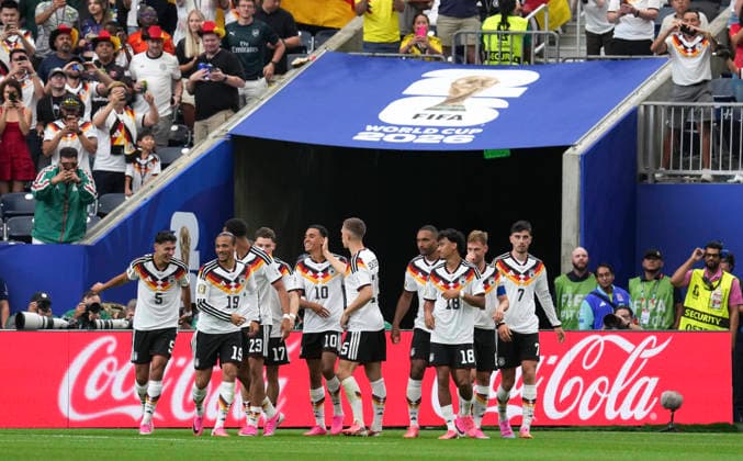 (260615) -- HOUSTON, June 15, 2026 -- Players of Germany celebrate a goal during the group E match between Germany and Curacao at the 2026 FIFA World Cup, WM, Weltmeisterschaft, Fussball at Houston Stadium in Houston, the United States, June 14, 2026. ) (SP)U.S.-HOUSTON-FOOTBALL-FIFA WORLD CUP-GROUP E-GER VS CUW XiaoxYijiu 