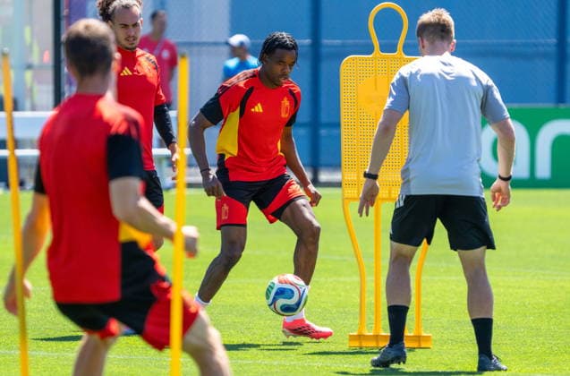 FIFA World Cup, WM, Weltmeisterschaft, Fussball 2026 - Belgium training session Nathan Ngoy of Belgium participates in a training session of the Belgian national soccer team in Renton, Washington, USA, 14 June 2026. RENTON United States  Copyright: xSTEPHENxBRASHEARx