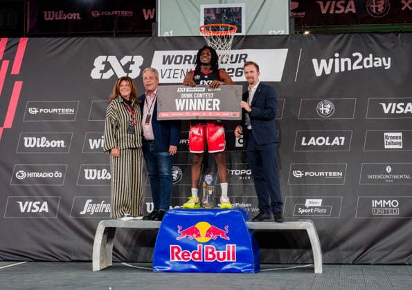 BASKETBALL - FIBA 3x3 World Tour VIENNA,AUSTRIA,14.JUN.26 - BASKETBALL - FIBA 3x3 World Tour. Image shows Jeremiah Walker (GBR).  GEPAxpictures xEdgarxEisner
