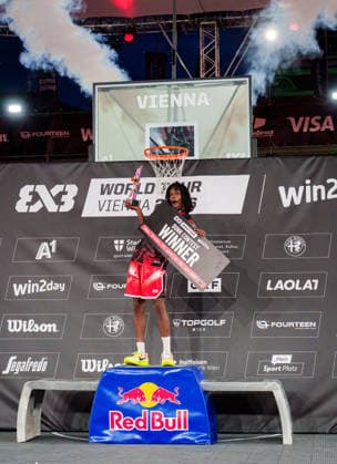 BASKETBALL - FIBA 3x3 World Tour VIENNA,AUSTRIA,14.JUN.26 - BASKETBALL - FIBA 3x3 World Tour. Image shows Jeremiah Walker (GBR).  GEPAxpictures xEdgarxEisner