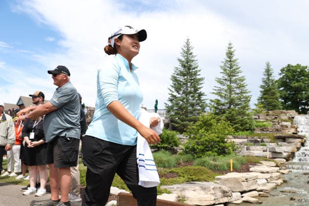 Dow Championship MIDLAND, MICHIGAN - JUNE 14: Gina kim of the United States heads to the clubhouse after completing the finald round of the Dow Championship at Midland Country Club in Midland, Michigan, USA on Sunday, June 14, 2026. Midland Michigan United States  Copyright: xJorgexLemusx originalFilename:lemus-dowchamp260614_npTiS.jpg