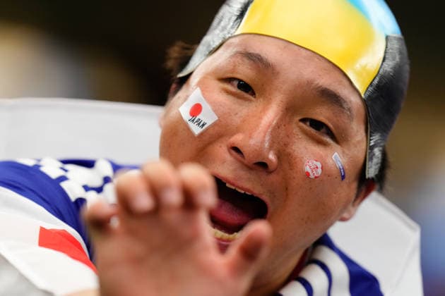 Netherlands v Japan: Group F - FIFA World Cup, WM, Weltmeisterschaft, Fussball 2026 Supporter of Japan poses for the photo during the FIFA World Cup 2026 Group F match between Netherlands and Japan at Dallas Stadium on June 14, 2026 in Dallas, Texas. Dallas TX United States  Copyright: xJosexBretonx originalFilename:bretonhernandez-netherla260614_npzFb.jpg