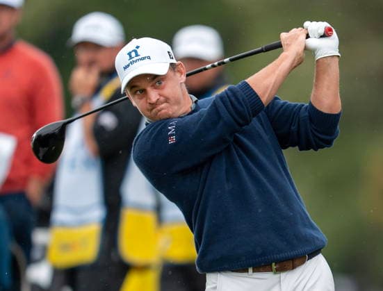 June 14, 2026, Caledon, On, CANADA: Bud Cauley, of the USA, watches his tee shot on the 2nd hole in the final round of the RBC Canadian Open in Caledon, Ont. on Sunday June 14, 2026. Canada News - June 14, 2026  - ZUMAc35_ 20260614_zaf_c35_112 Copyright: xFrankxGunnx