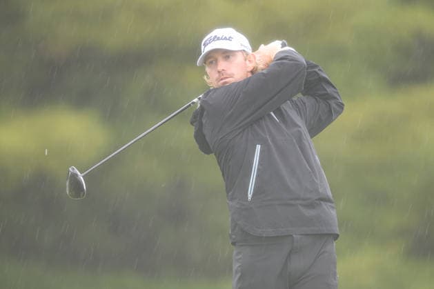 CALEDON, ON - JUNE 14: Jimmy Stanger of the United States plays his shot from the 9th tee during the final round of the RBC Canadian Open 2026 at TPC Toronto at Osprey Valley North Course on June 14, 2026 in Caledon, Ontario. (Photo by Julian Avram Icon Sportswire) GOLF: JUN 14 PGA, Golf Herren RBC Canadian Open EDITORIAL USE ONLY Icon2606140014