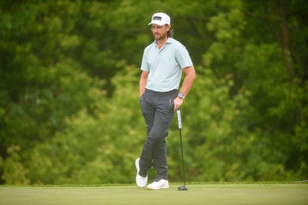 CALEDON, ON - JUNE 14: Tommy Fleetwood of England reacts on the 8th green during the final round of the RBC Canadian Open 2026 at TPC Toronto at Osprey Valley North Course on June 14, 2026 in Caledon, Ontario. (Photo by Julian Avram Icon Sportswire) GOLF: JUN 14 PGA, Golf Herren RBC Canadian Open EDITORIAL USE ONLY Icon2606140026