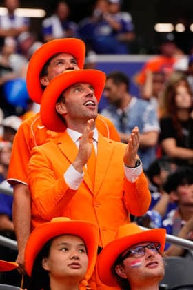Netherlands v Japan: Group F - FIFA World Cup, WM, Weltmeisterschaft, Fussball 2026 Supporter of Netherlands celebrates during the FIFA World Cup 2026 Group F match between Netherlands and Japan at Dallas Stadium on June 14, 2026 in Dallas, Texas. Dallas TX United States  Copyright: xJosexBretonx originalFilename:bretonhernandez-netherla260614_npw7F.jpg