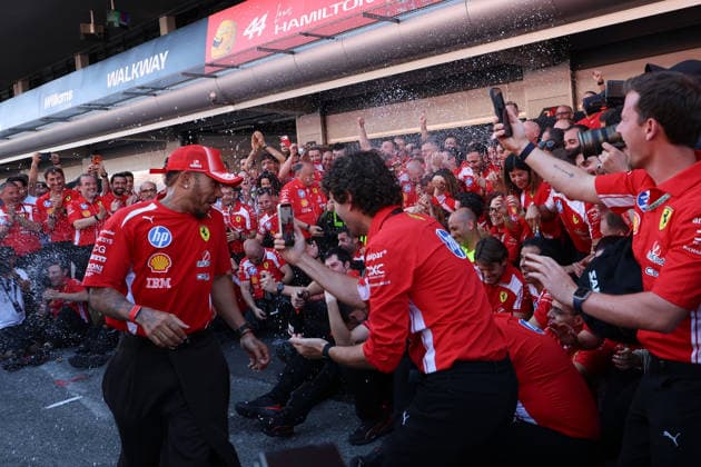 44 Lewis Hamilton (GBR) Scuderia Ferrari HP (ITA) Ferrari SF-26 winner of the Barcelona-Catalunya during the Formula 1 Grand Prix of Barcelona Catalunya 2026 Race at Circuit de Catalunya in Barcelona on June 14, 2026 in Barcelona. (Photo by Philippe Nanchino Eurasia Images) Barcelona Circuit de Barcelona Catalunya Spain