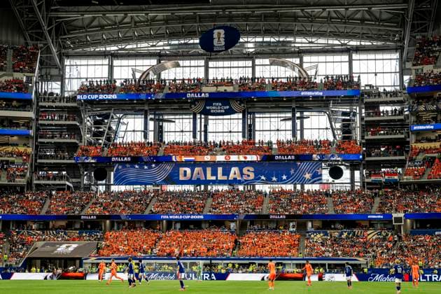 DALLAS - overview of the stadium during the Netherlands vs. Japan match at the 2026 World Cup at AT&T Stadium on June 14, 2026, in Dallas, United States. (Photo by Stefan Koops EYE4IMAGES DeFodi Images) -