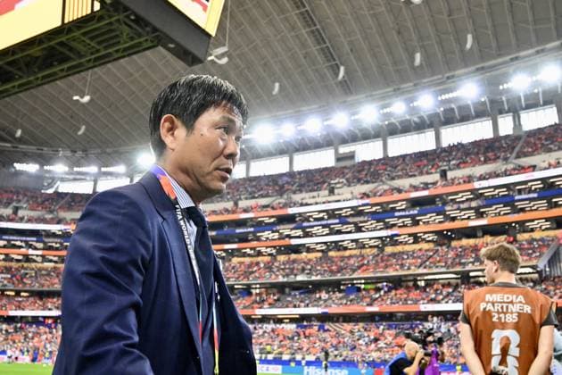 Hajime Moriyasu head coach (JPN), JUNE 14, 2026 - Football Soccer : FIFA World Cup, WM, Weltmeisterschaft, Fussball 2026 Group F match between Netherlands - Japan at Dallas Stadium in Arlington, Texas, USA.  aflo_334445313 KenjiroxMatsuox