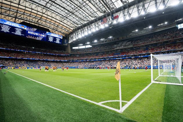 Die deutsche Nationalmannschaft waermt sich vor dem Anpfiff des Gruppenspiels gegen Curacao auf. USA, FIFA Weltmeisterschaft, Deutschland vs Curacao, Houston, 14.06.2026 USA, FIFA Weltmeisterschaft, Deutschland vs Curacao, Houston, 14.06.2026 Houston