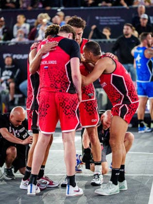 BASKETBALL - FIBA 3x3 World Tour VIENNA,AUSTRIA,14.JUN.26 - BASKETBALL - FIBA 3x3 World Tour. Image shows the rejoicing of NED.  GEPAxpictures xEdgarxEisner