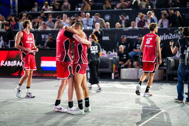BASKETBALL - FIBA 3x3 World Tour VIENNA,AUSTRIA,14.JUN.26 - BASKETBALL - FIBA 3x3 World Tour. Image shows the rejoicing of NED.  GEPAxpictures xEdgarxEisner