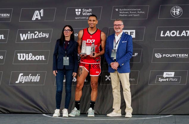 BASKETBALL - FIBA 3x3 World Tour VIENNA,AUSTRIA,14.JUN.26 - BASKETBALL - FIBA 3x3 World Tour. Image shows Worthy de Jong (NED).  GEPAxpictures xEdgarxEisner