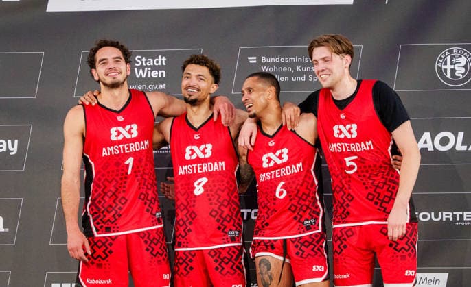 BASKETBALL - FIBA 3x3 World Tour VIENNA,AUSTRIA,14.JUN.26 - BASKETBALL - FIBA 3x3 World Tour. Image shows the team of NED.  GEPAxpictures xEdgarxEisner