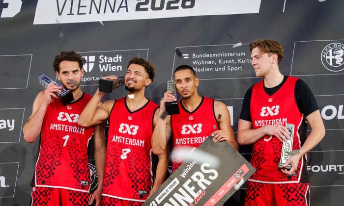 BASKETBALL - FIBA 3x3 World Tour VIENNA,AUSTRIA,14.JUN.26 - BASKETBALL - FIBA 3x3 World Tour. Image shows the team of NED.  GEPAxpictures xEdgarxEisner