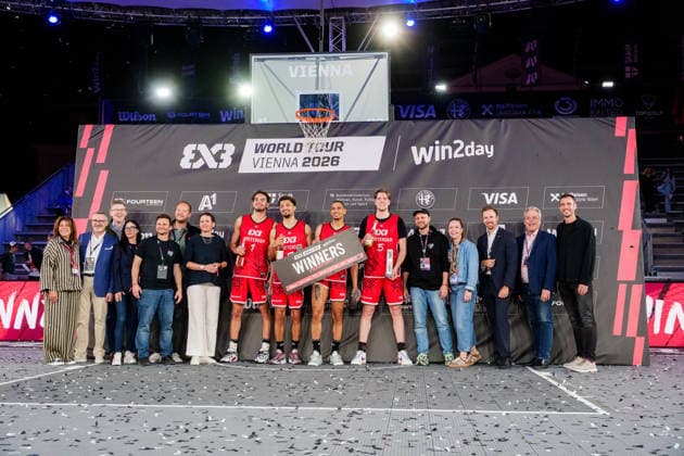 BASKETBALL - FIBA 3x3 World Tour VIENNA,AUSTRIA,14.JUN.26 - BASKETBALL - FIBA 3x3 World Tour. Image shows the team of NED.  GEPAxpictures xEdgarxEisner