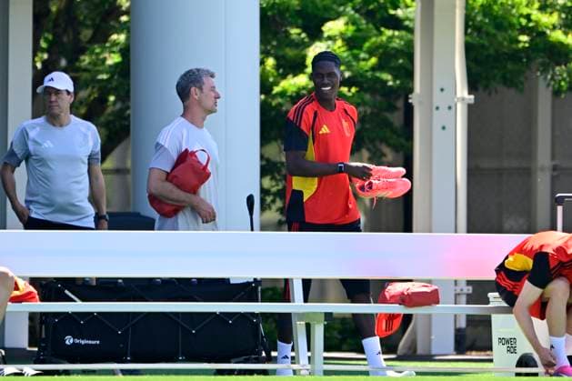 Belgian national football team - FIFA World Cup, WM, Weltmeisterschaft, Fussball 2026 - media activities 14 06 2026 RENTON, UNITED STATES OF AMERICA - JUNE 14 : Onana Amadou midfielder of Belgium pictured during a training session of the Belgian national football team during the FIFA World Cup 2026 on June 14, 2026 in Renton, United States of America, 14 06 2026 Renton United States of America  Copyright: xJanxDexMeuleneirx