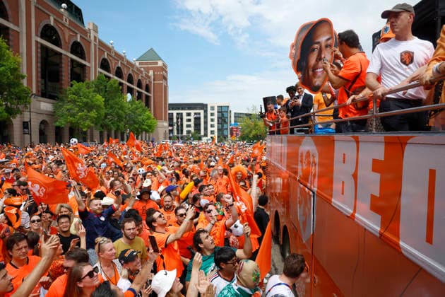 Fans attend the FIFA World Cup, WM, Weltmeisterschaft, Fussball 2026 Group F match between the Netherlands and Japan at AT&T Stadium in Arlington, USA 14 June 2026. FIFA World Cup 2026: Netherlands - Japan !ACHTUNG: NUR REDAKTIONELLE NUTZUNG!  Copyright: xSebastiánxMariscalx GR7252 0859106301st