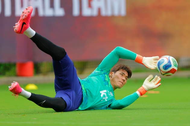 FIFA World Cup, WM, Weltmeisterschaft, Fussball 2026 - South Korea training session South Korean goalkeeper Song Bum-keun takes part in a training session in Guadalajara, Mexico, 14 June 2026. Guadalajara Mexico  Copyright: xFranciscoxGuascox