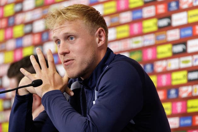 SOCCER - FIFA World Cup, WM, Weltmeisterschaft, Fussball 2026, preview SANTA BARBARA,CALIFORNIA,USA,14.JUN.26 - SOCCER - FIFA World Cup 2026, USA, Mexico, Canada, preview, OEFB, Oesterreichischer Fussball-Bund, press conference, PK, Pressekonferenz team AUT. Image shows Xaver Schlager (AUT).  GEPAxpictures xArminxRauthner