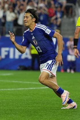 Keito Nakamura of Japan celebrates scoring to make it 1-1 Netherlands v Japan, 2026 FIFA World Cup, WM, Weltmeisterschaft, Fussball Group F, Football, Dallas Stadium, Arlington, Texas, USA - 14 Jun 2026Arlington Dallas Stadium Texas (TX) United States of America EDITORIAL USE ONLY No use with unauthorised audio, video, data, fixture lists, club league logos or live services. Online in-match use limited to 120 images, no video emulation. No use in betting, games or single club league player publications.  Copyright: xIsmaelxAdnan Shutterstockx 16927680bu