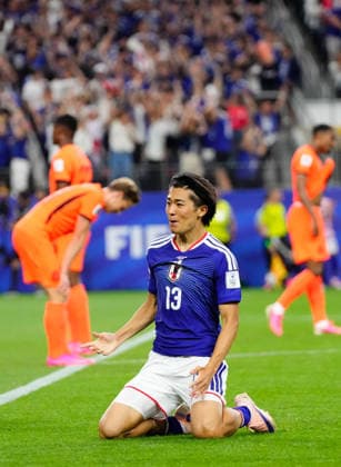 Netherlands v Japan: Group F - FIFA World Cup, WM, Weltmeisterschaft, Fussball 2026 Keito Nakamura of Japan celebrates a goal during the FIFA World Cup 2026 Group F match between Netherlands and Japan at Dallas Stadium on June 14, 2026 in Dallas, Texas. Dallas TX United States  Copyright: xJosexBretonx originalFilename:bretonhernandez-netherla260614_npd6j.jpg