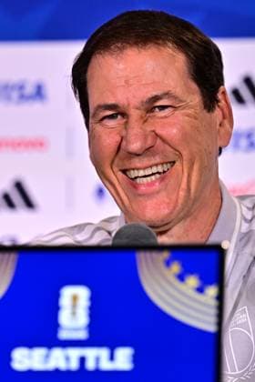 Belgium s head coach Rudi Garcia pictured during a press conference, PK, Pressekonferenz of Belgian national soccer team Red Devils, at the basecamp in Seattle, USA on Sunday 14 June 2026, ahead of their first game tomorrow against Egypt at the FIFA World Cup, WM, Weltmeisterschaft, Fussball 2026. DIRKxWAEM  x177670437x