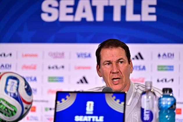 Belgium s head coach Rudi Garcia pictured during a press conference, PK, Pressekonferenz of Belgian national soccer team Red Devils, at the basecamp in Seattle, USA on Sunday 14 June 2026, ahead of their first game tomorrow against Egypt at the FIFA World Cup, WM, Weltmeisterschaft, Fussball 2026. DIRKxWAEM  x177670440x