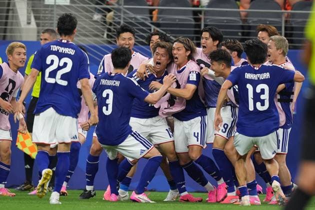 Koki Ogawa of Japan celebrates as Japan make it 2-2 Netherlands v Japan, 2026 FIFA World Cup, WM, Weltmeisterschaft, Fussball Group F, Football, Dallas Stadium, Arlington, Texas, USA - 14 Jun 2026Arlington Dallas Stadium Texas (TX) United States of America EDITORIAL USE ONLY No use with unauthorised audio, video, data, fixture lists, club league logos or live services. Online in-match use limited to 120 images, no video emulation. No use in betting, games or single club league player publications.  Copyright: xIsmaelxAdnan Shutterstockx 16927680dv