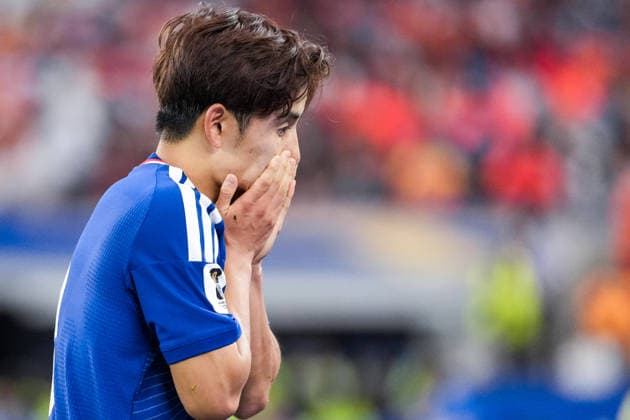 Takefusa Kubo of Japan reacts during a FIFA Men’s World Cup 2026 Group Stage football match between Netherlands and Japan at Dallas Stadium, in East Rutherford on June 14th 2026 (Photo by Alexandra Fechete SPP)  Copyright: xAlexandraxFechete SPPx Sportspressphoto_SPR166711