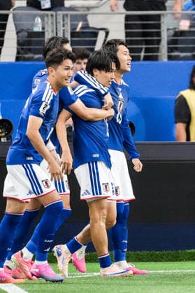 Keito Nakamura of Japan (C) celebrates after scoring the team s first goal during a FIFA Men’s World Cup 2026 Group Stage football match between Netherlands and Japan at Dallas Stadium, in East Rutherford on June 14th 2026 (Photo by Alexandra Fechete SPP)  Copyright: xAlexandraxFechete SPPx Sportspressphoto_SPR166723