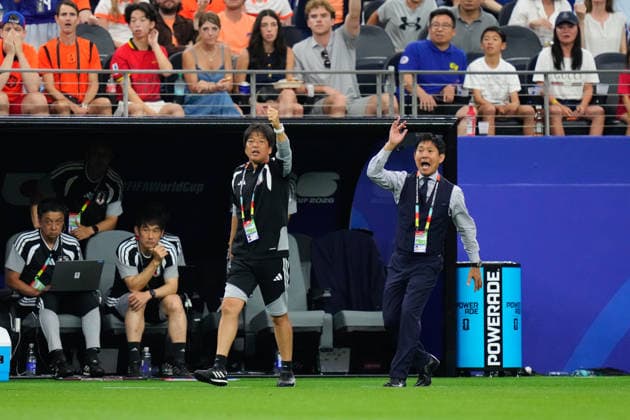 Netherlands v Japan: Group F - FIFA World Cup, WM, Weltmeisterschaft, Fussball 2026 Hajime Moriyasu, head coach of Japan, reacts during the FIFA World Cup 2026 Group F match between Netherlands and Japan at Dallas Stadium on June 14, 2026 in Dallas, Texas. Dallas TX United States  Copyright: xJosexBretonx originalFilename:bretonhernandez-netherla260614_npOHo.jpg
